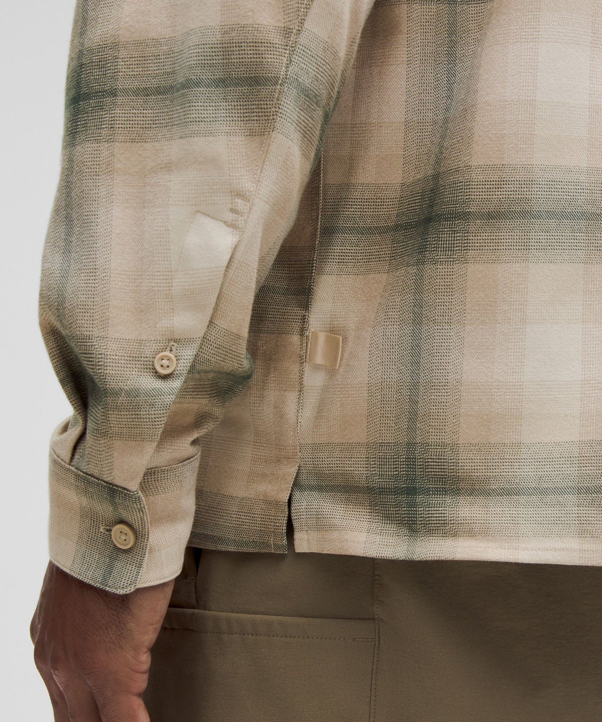 Vista Plaid Mojave Tan Dark Forest