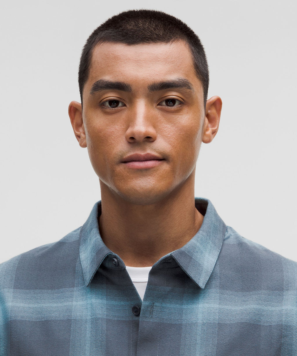 Vista Plaid Iron Blue Aqua Smoke