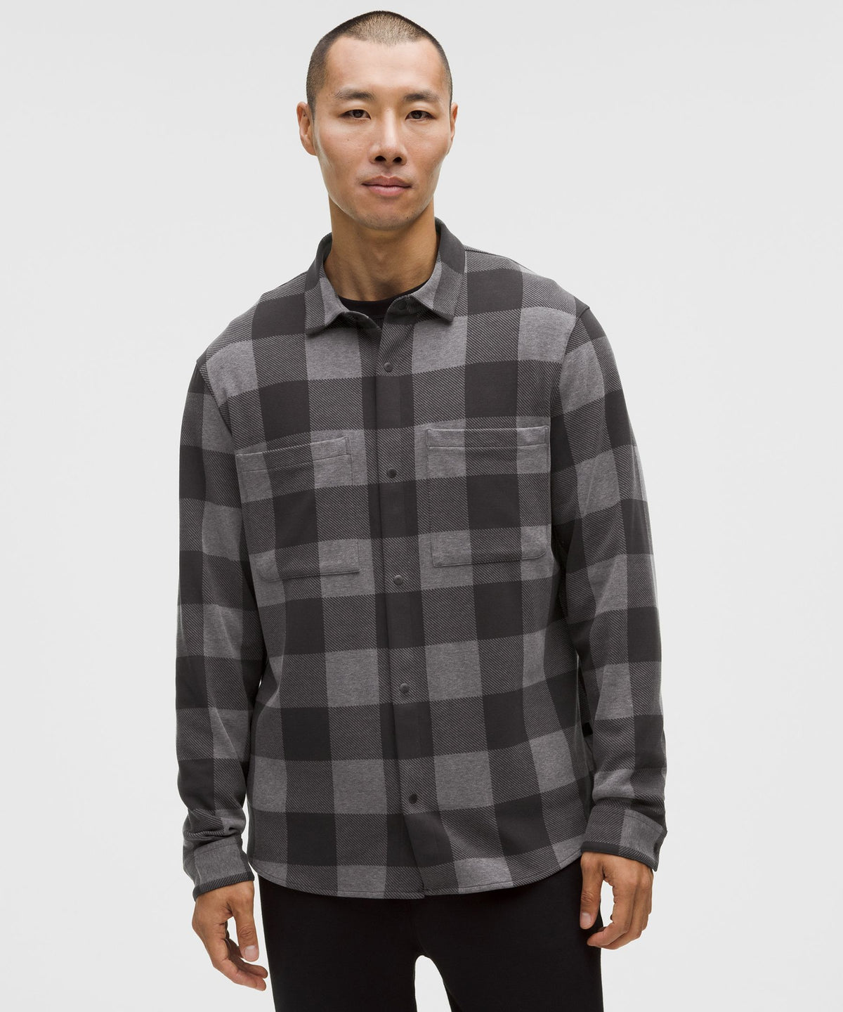 Check Plaid Black Heathered Graphite Grey