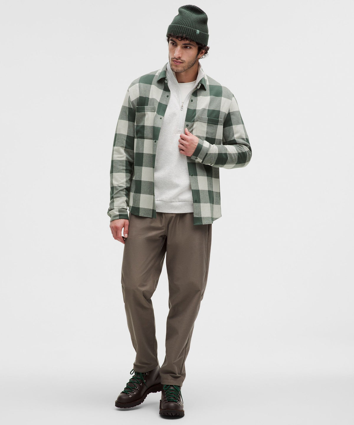 Check Plaid Dark Forest Bone