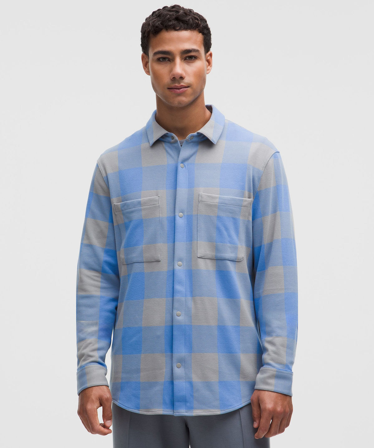 Check Plaid Porcelain Blue Raceway Grey