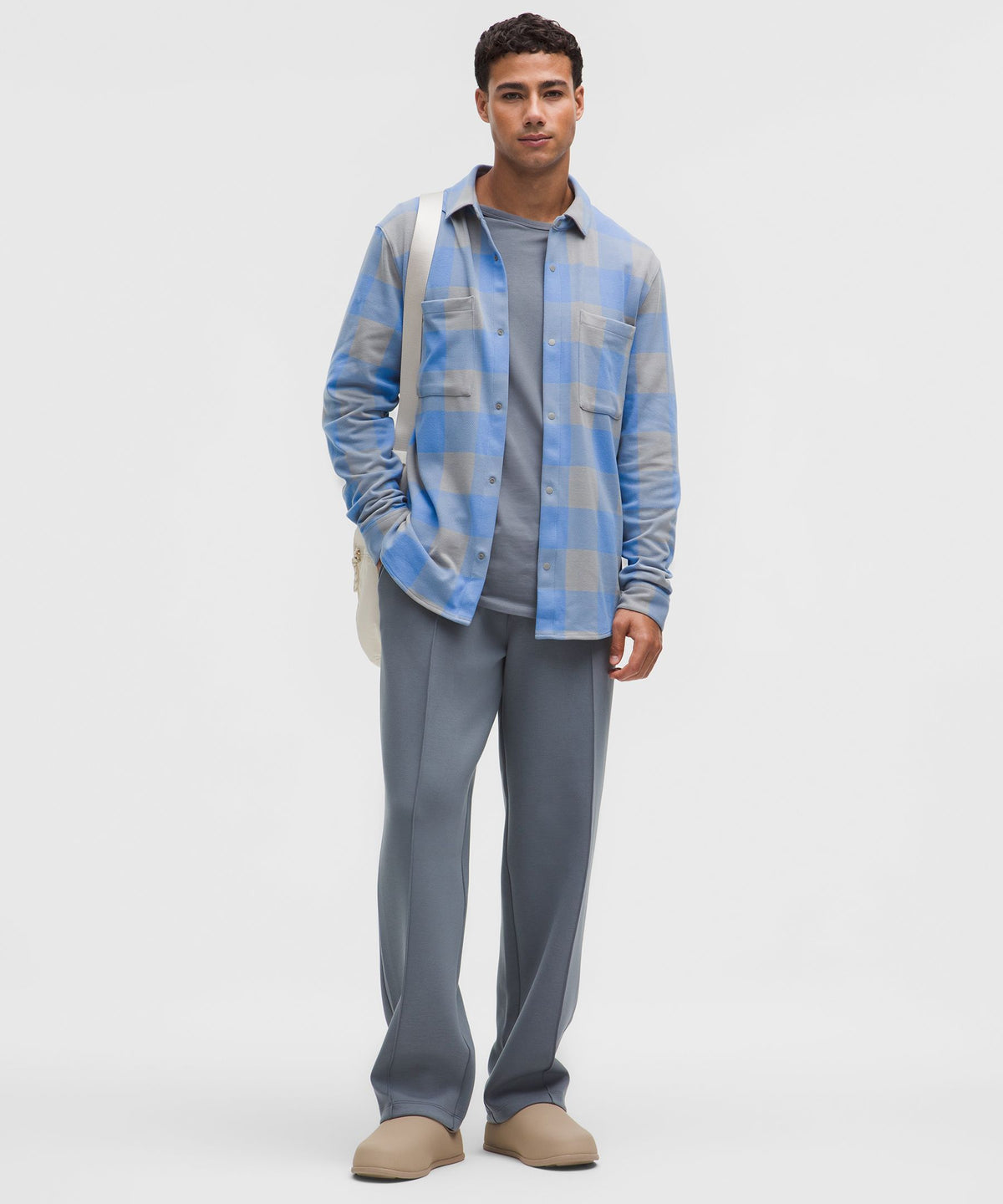Check Plaid Porcelain Blue Raceway Grey