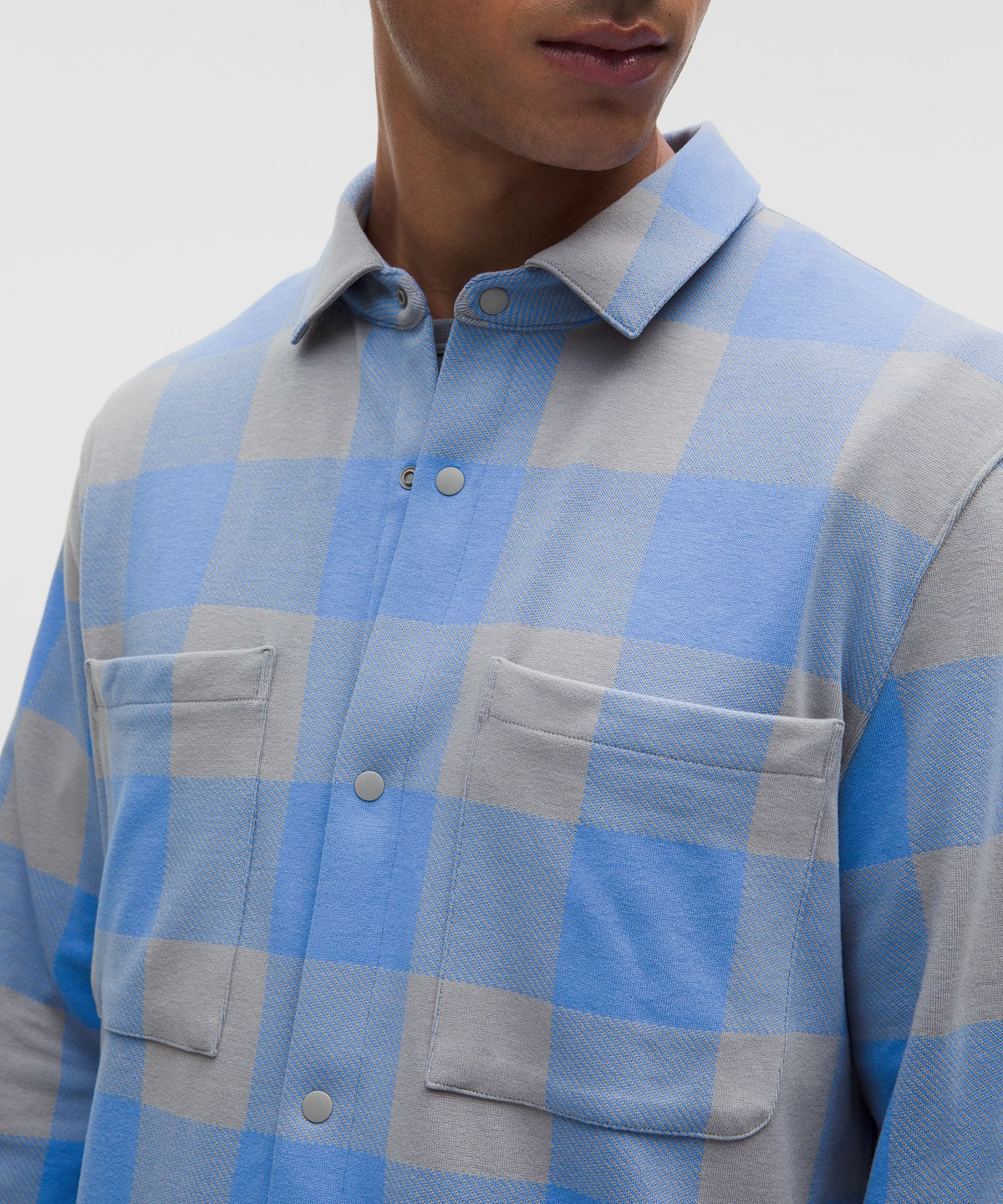 Check Plaid Porcelain Blue Raceway Grey