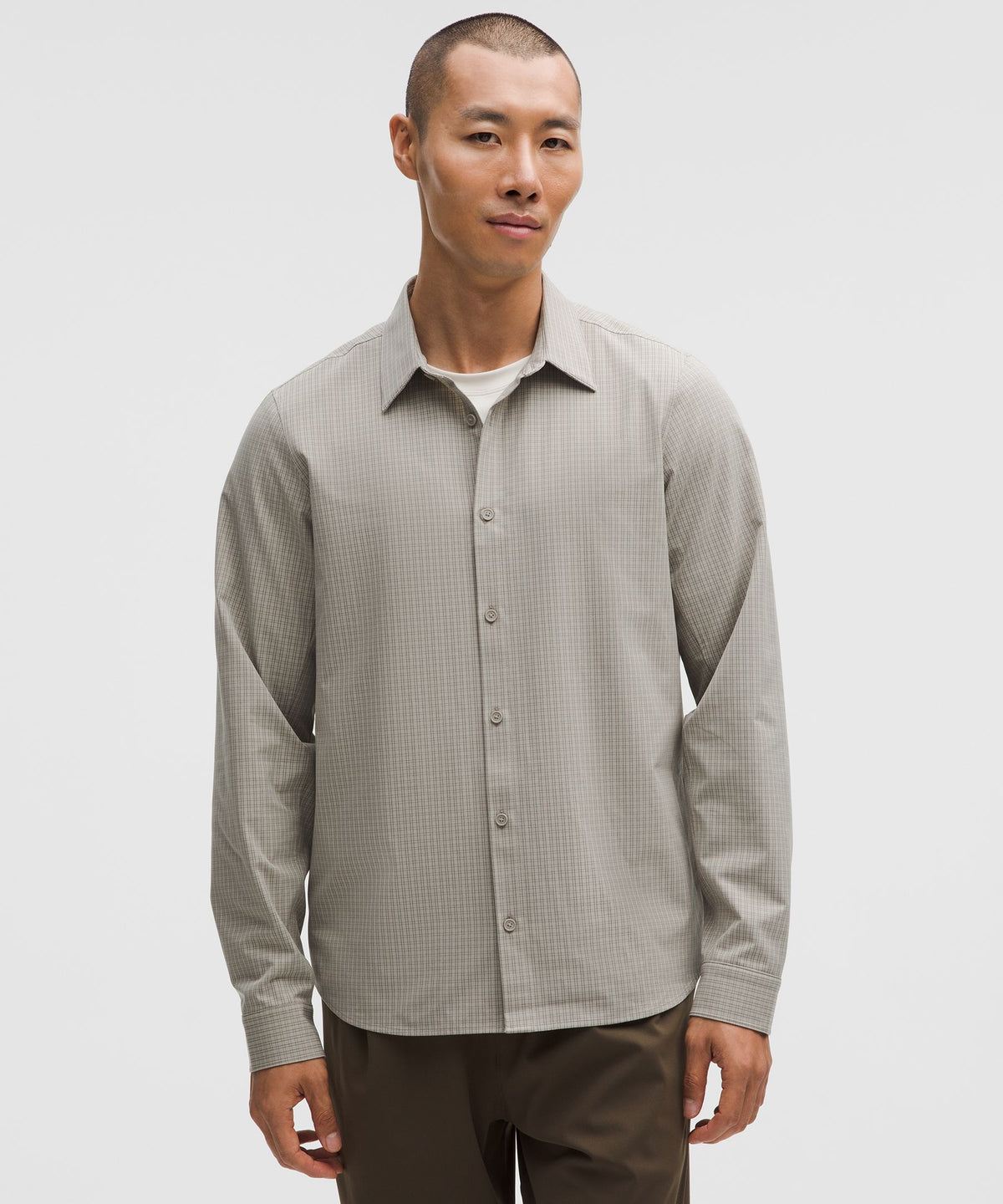 Double Grid Riverstone Heathered Warm Ash Grey