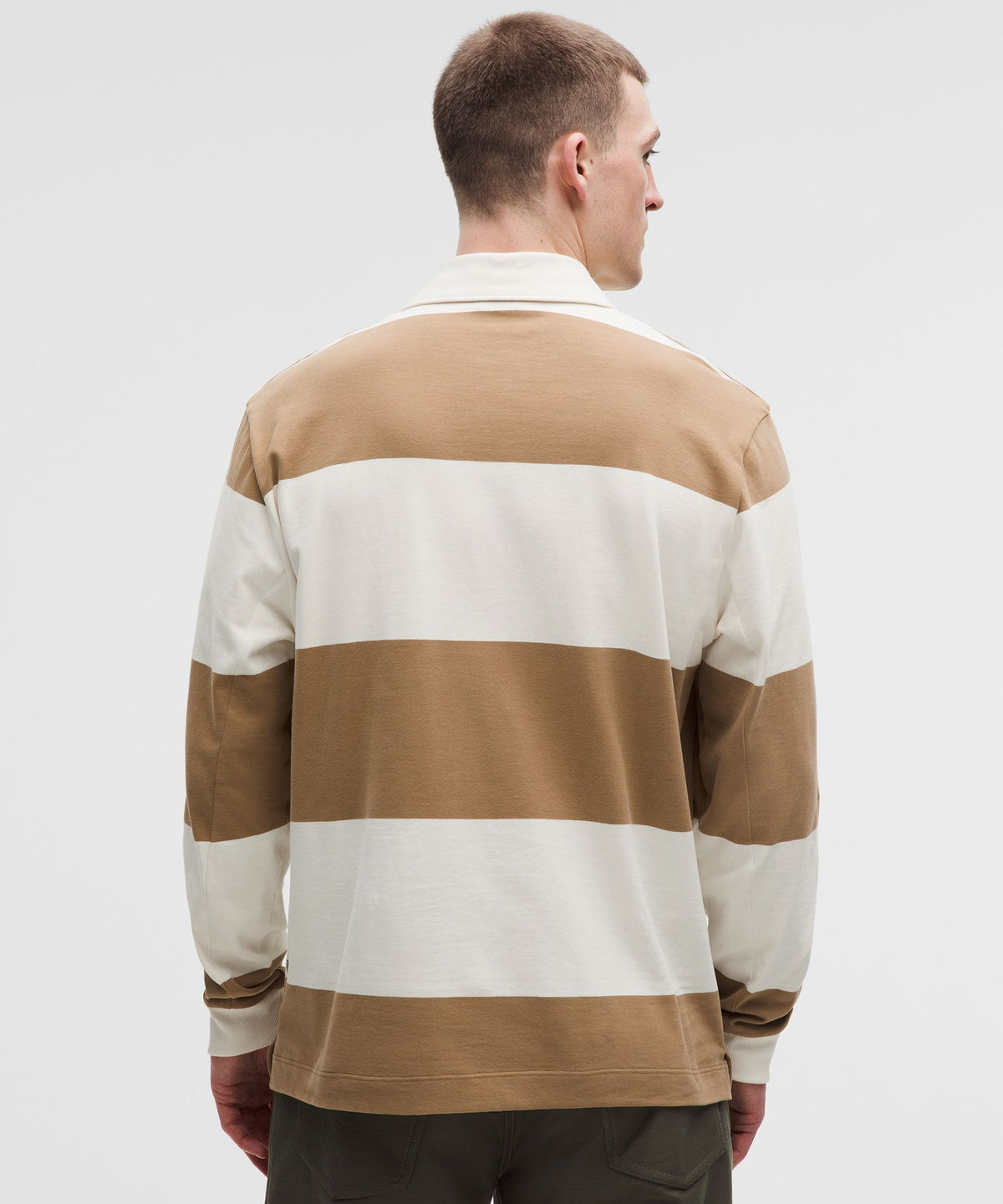 Wide Stripe Camel Brown Coconut Ivory