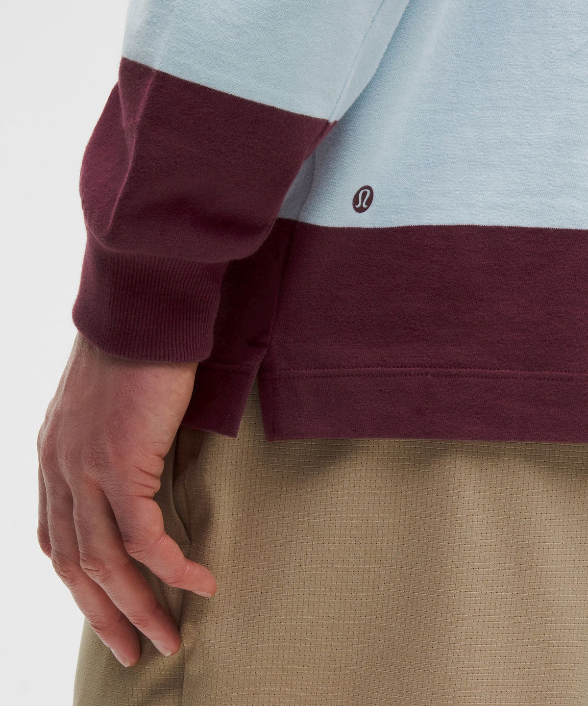 Wide Stripe Burgundy Bay Foam Cloud