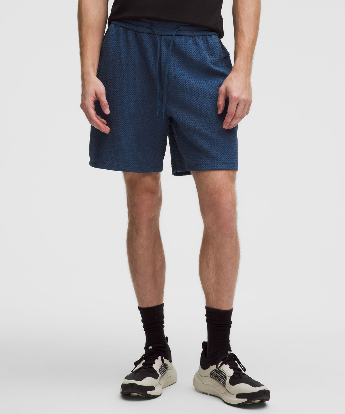 Heathered Blue Twill/Black