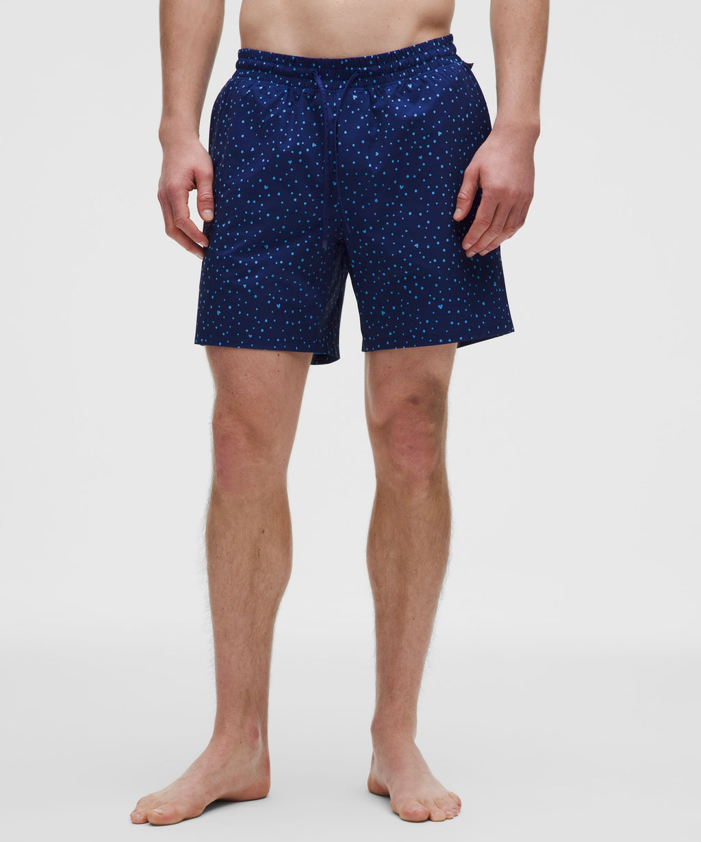 Heart Scatter Dot Print Ocean Wave Clubhouse Blue