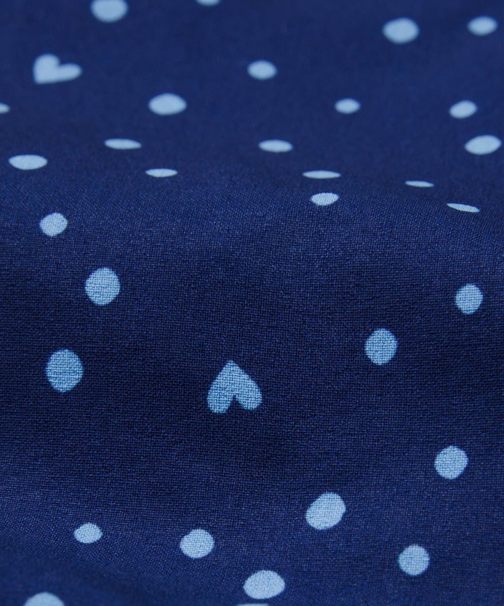 Heart Scatter Dot Print Ocean Wave Clubhouse Blue