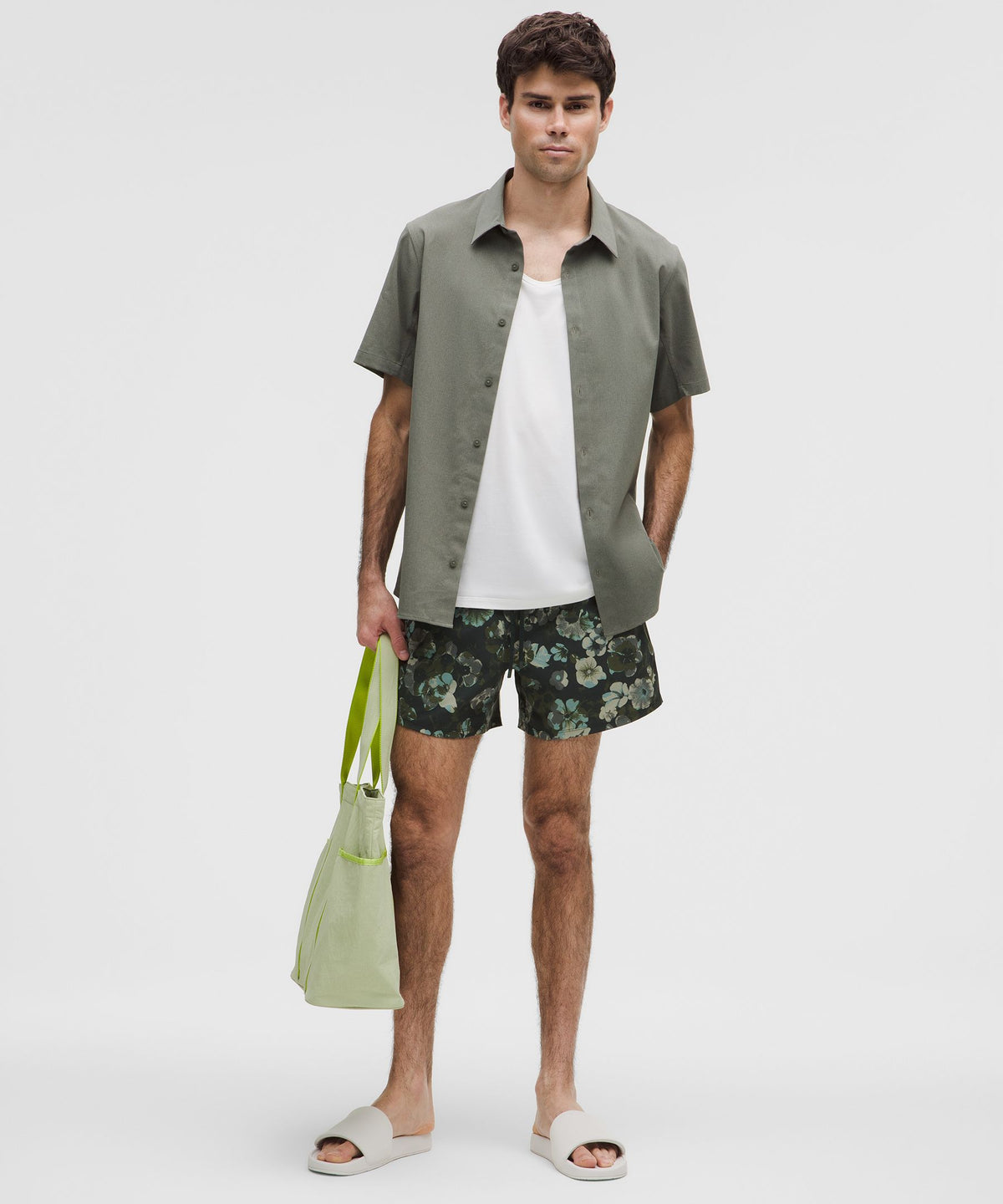 Graphic Hibiscus Green Multi