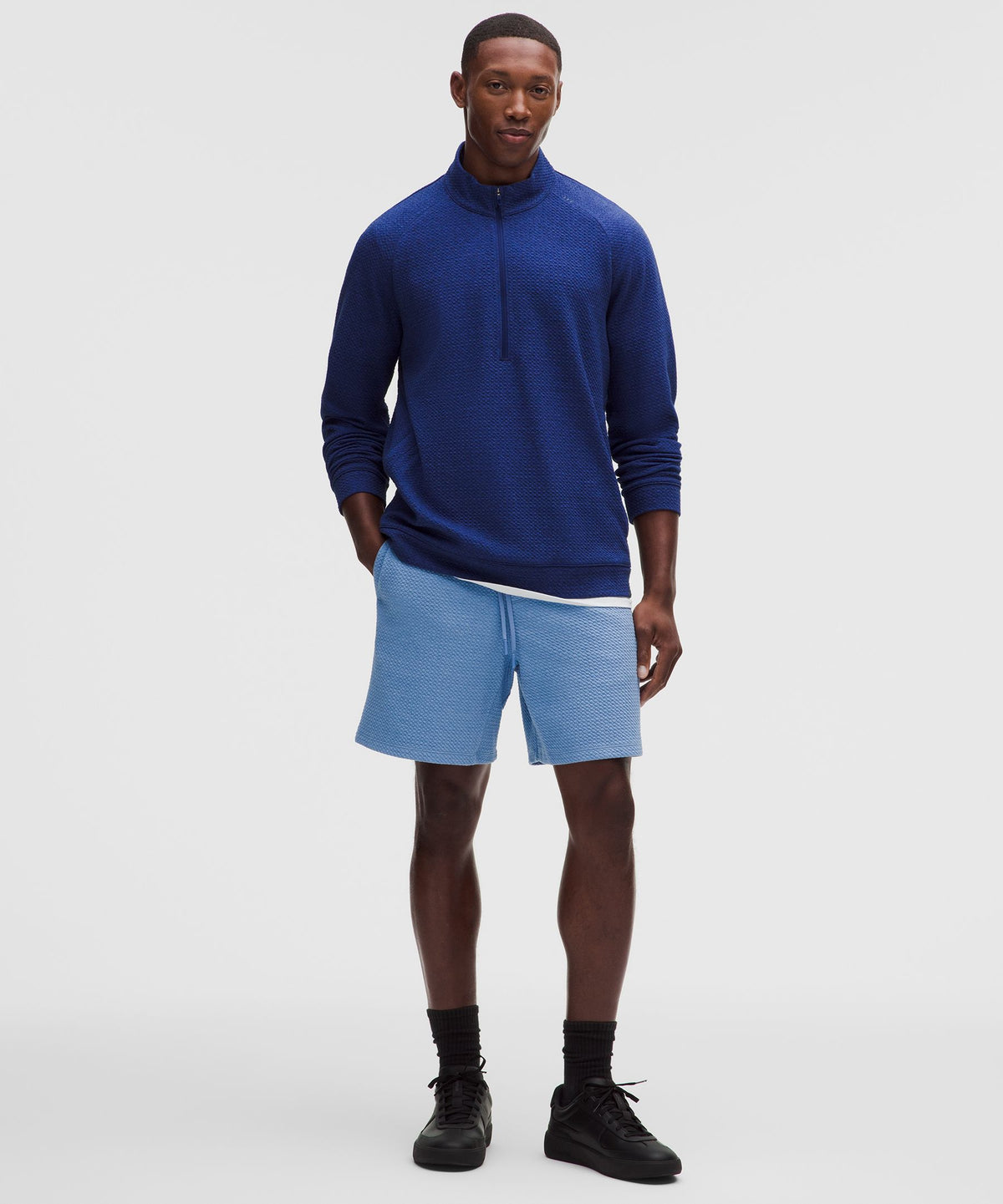 Heathered Prep Blue/Black