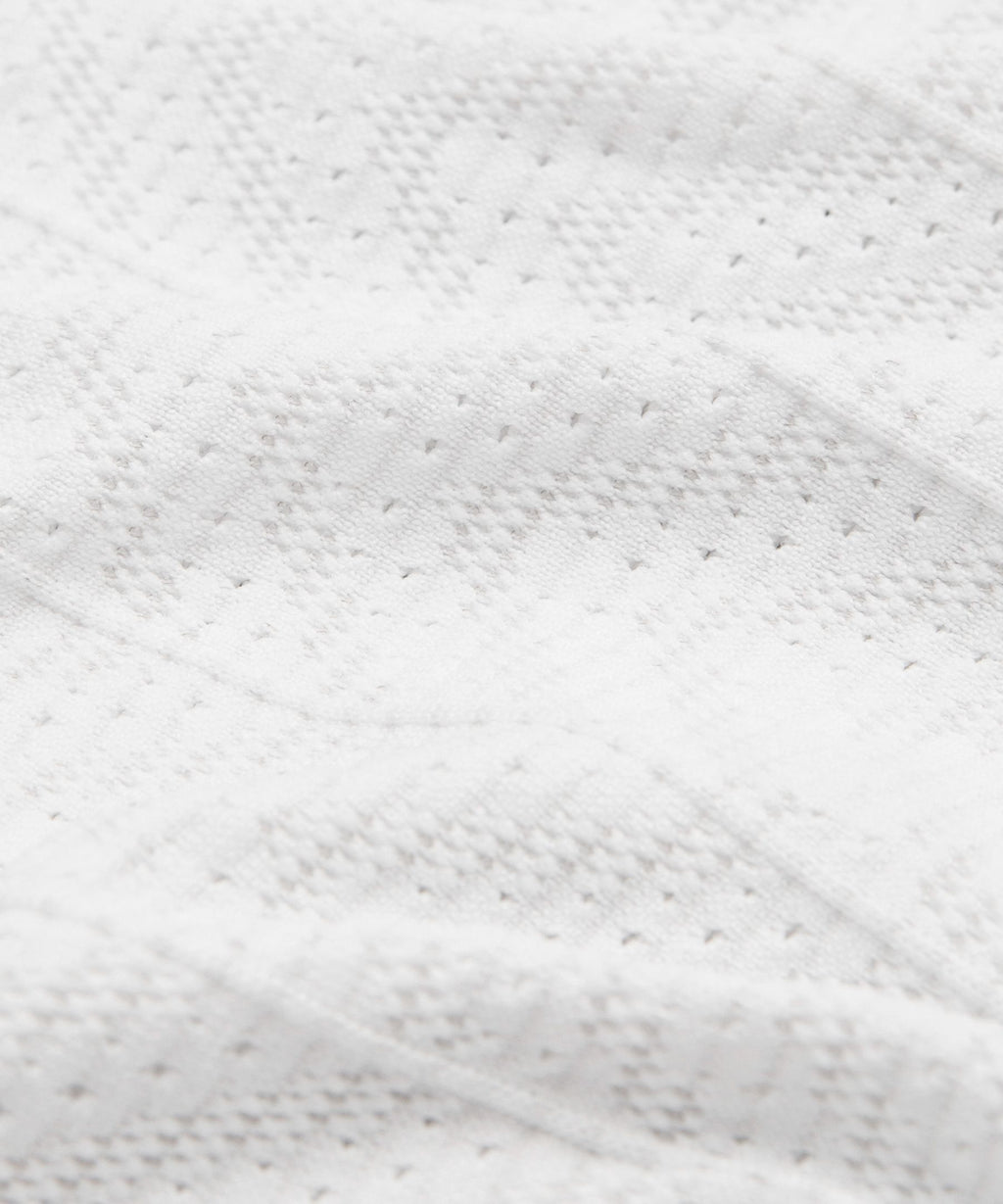 Herringbone Dot White