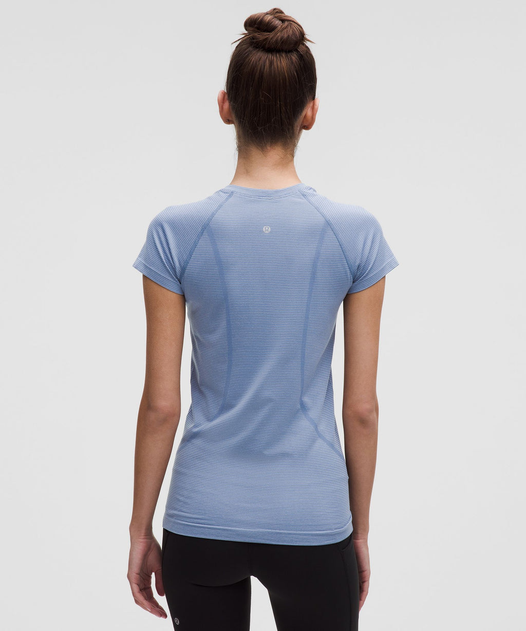 Spandex Stripe Washed Denim/Starch Blue