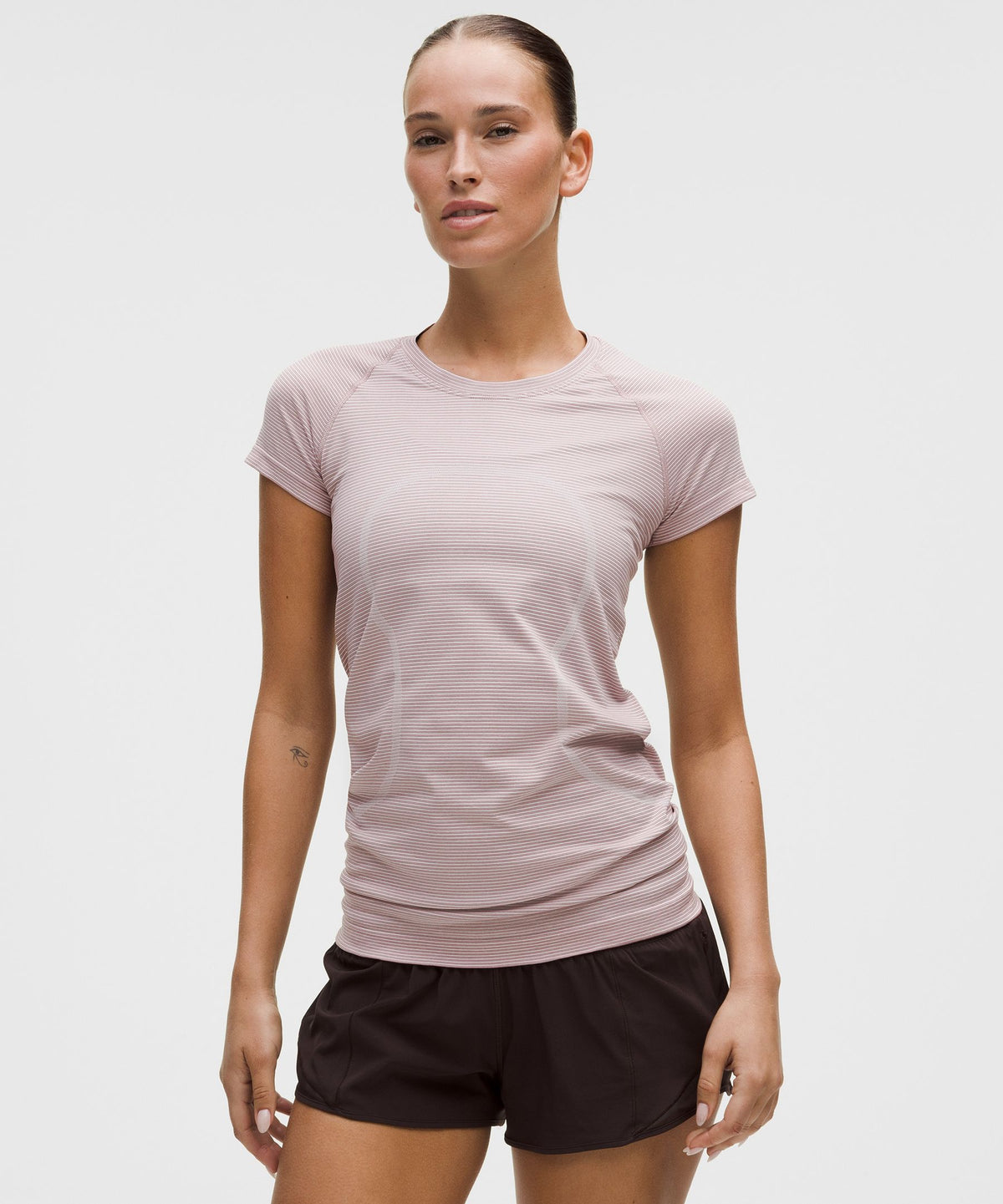 Spandex Stripe Blissful Pink/Red Clay