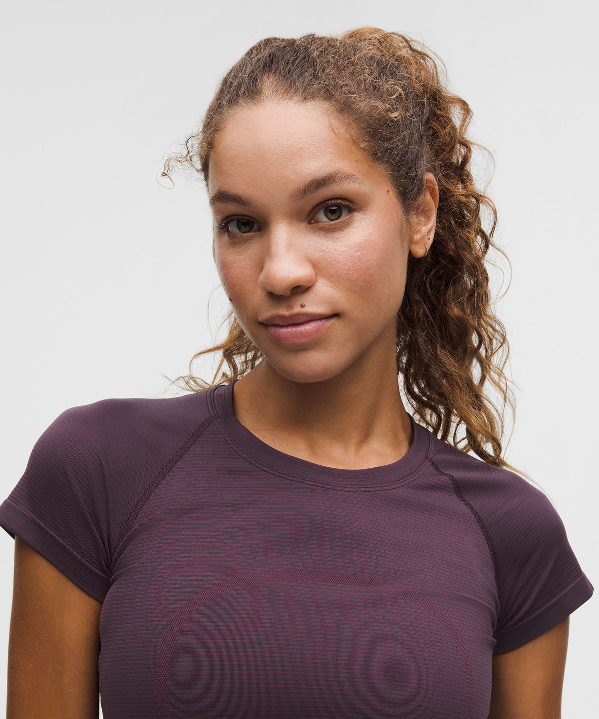 Spandex Stripe Plum/Indochine Blue