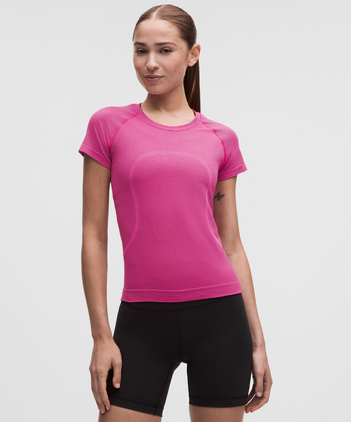 Spandex Stripe Flamingo Fun/Raspberry Rave