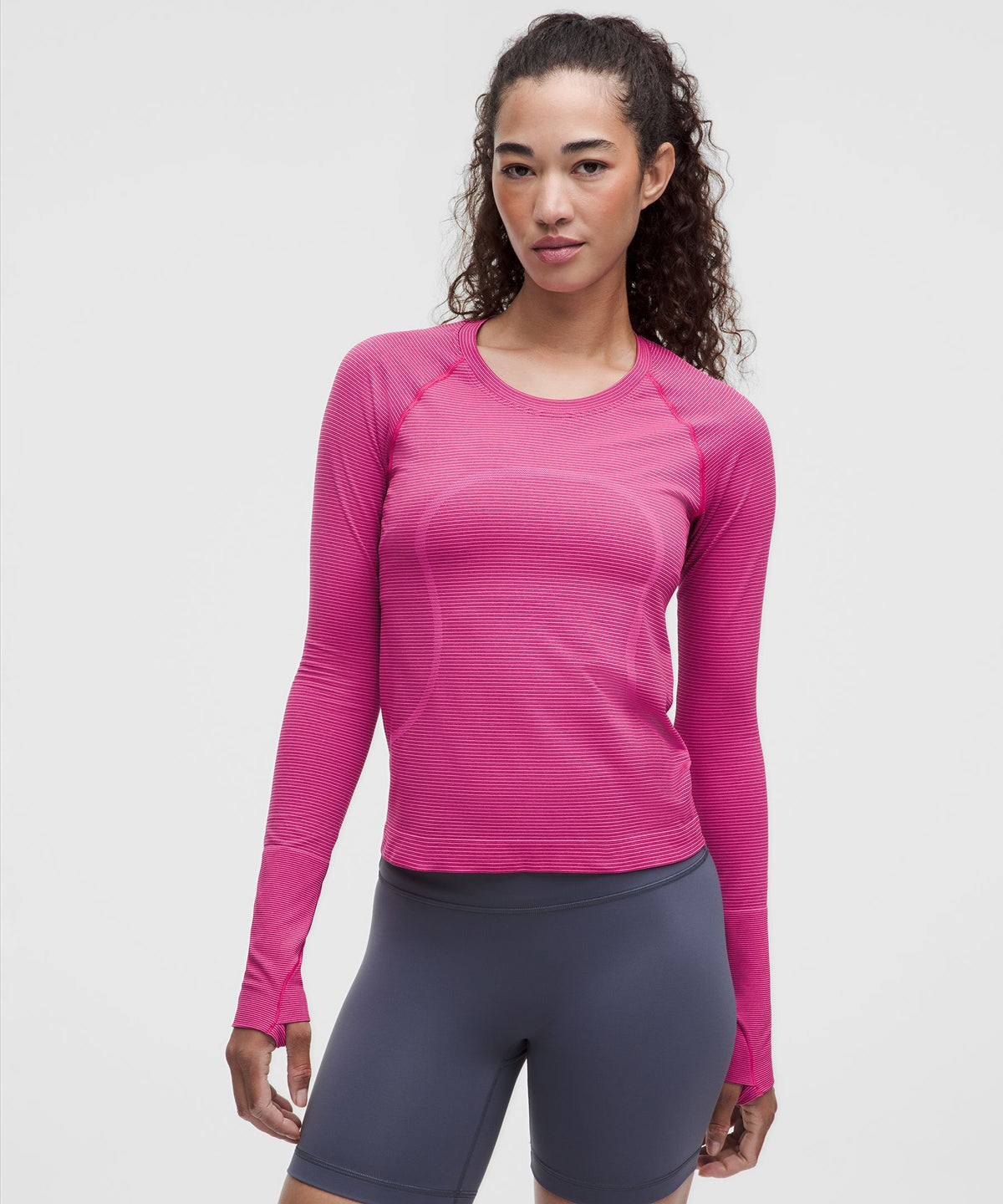 Spandex Stripe Flamingo Fun/Raspberry Rave