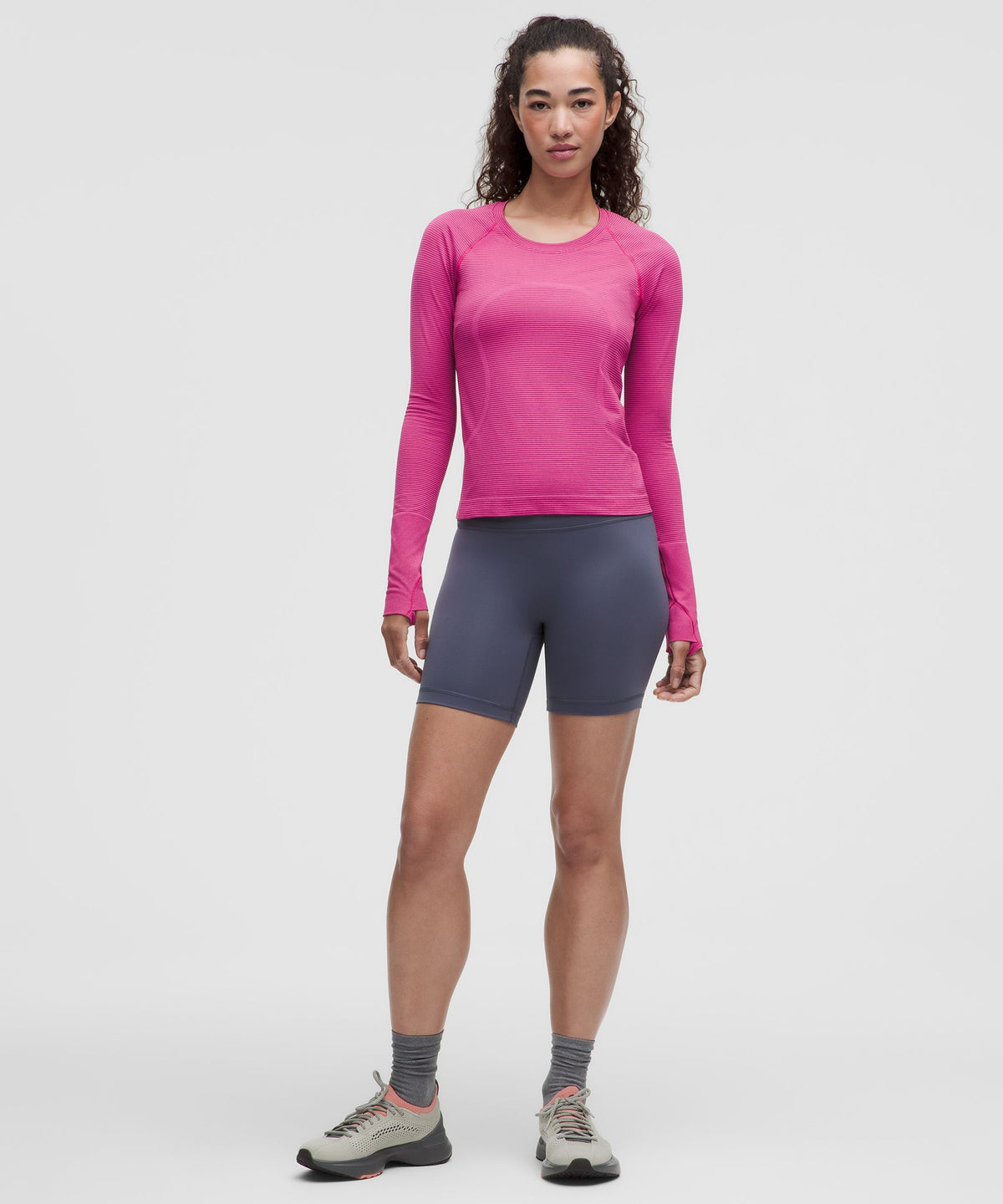 Spandex Stripe Flamingo Fun/Raspberry Rave