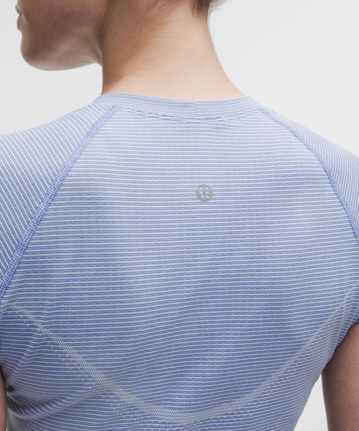 Spandex Stripe Polo Pastel/Prep Blue
