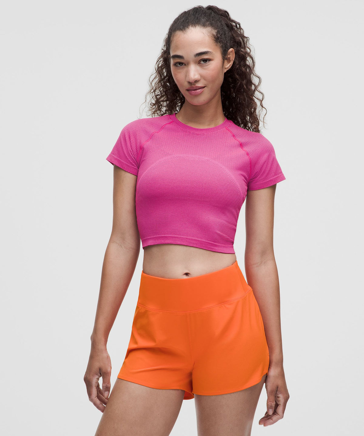 Spandex Stripe Flamingo Fun/Raspberry Rave