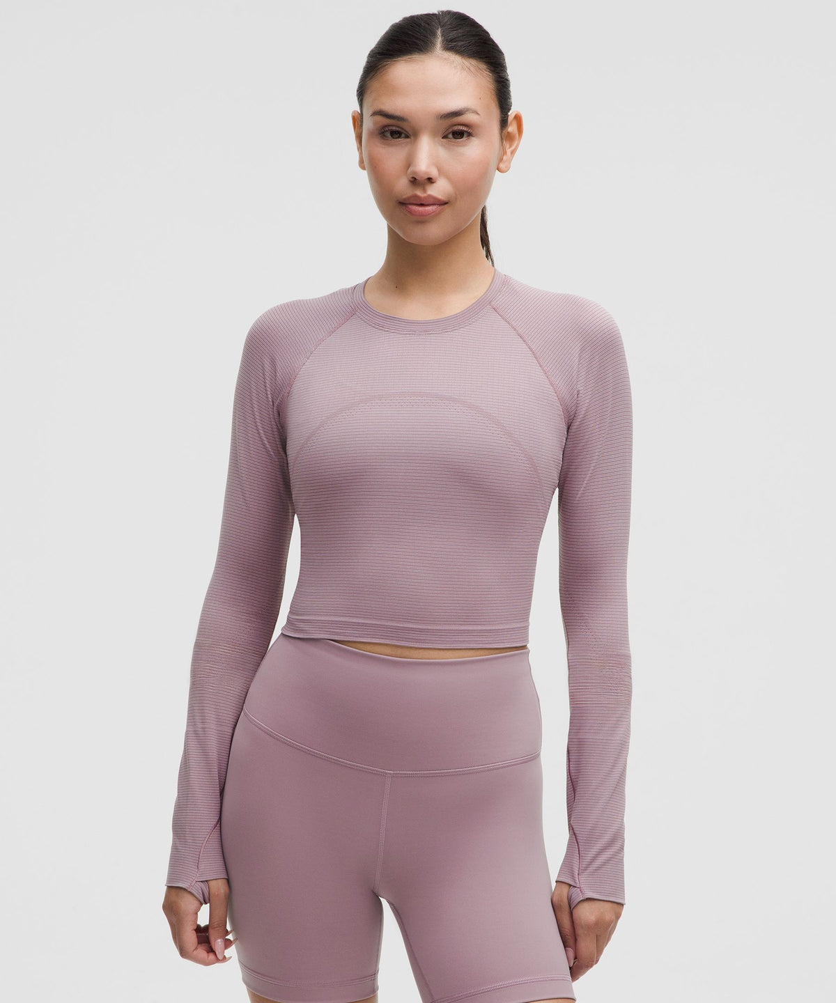 Spandex Stripe Lavender Lux/Faint Lavender