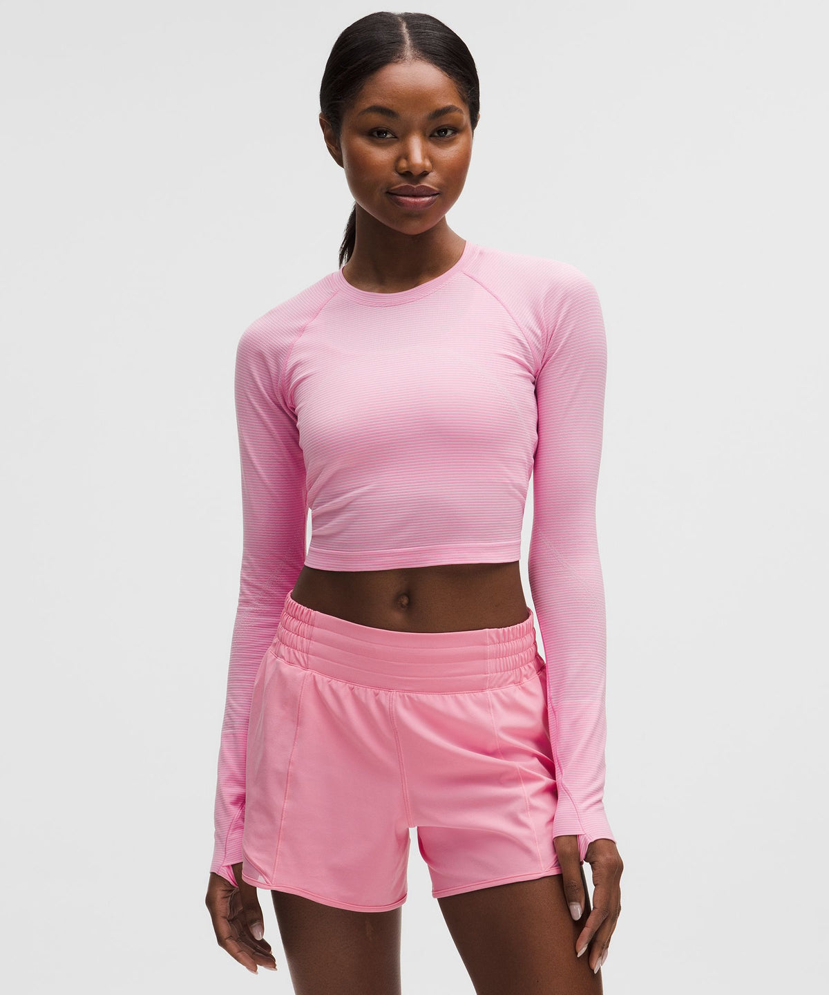 Spandex Stripe Pink Pearl/Candy Cloud