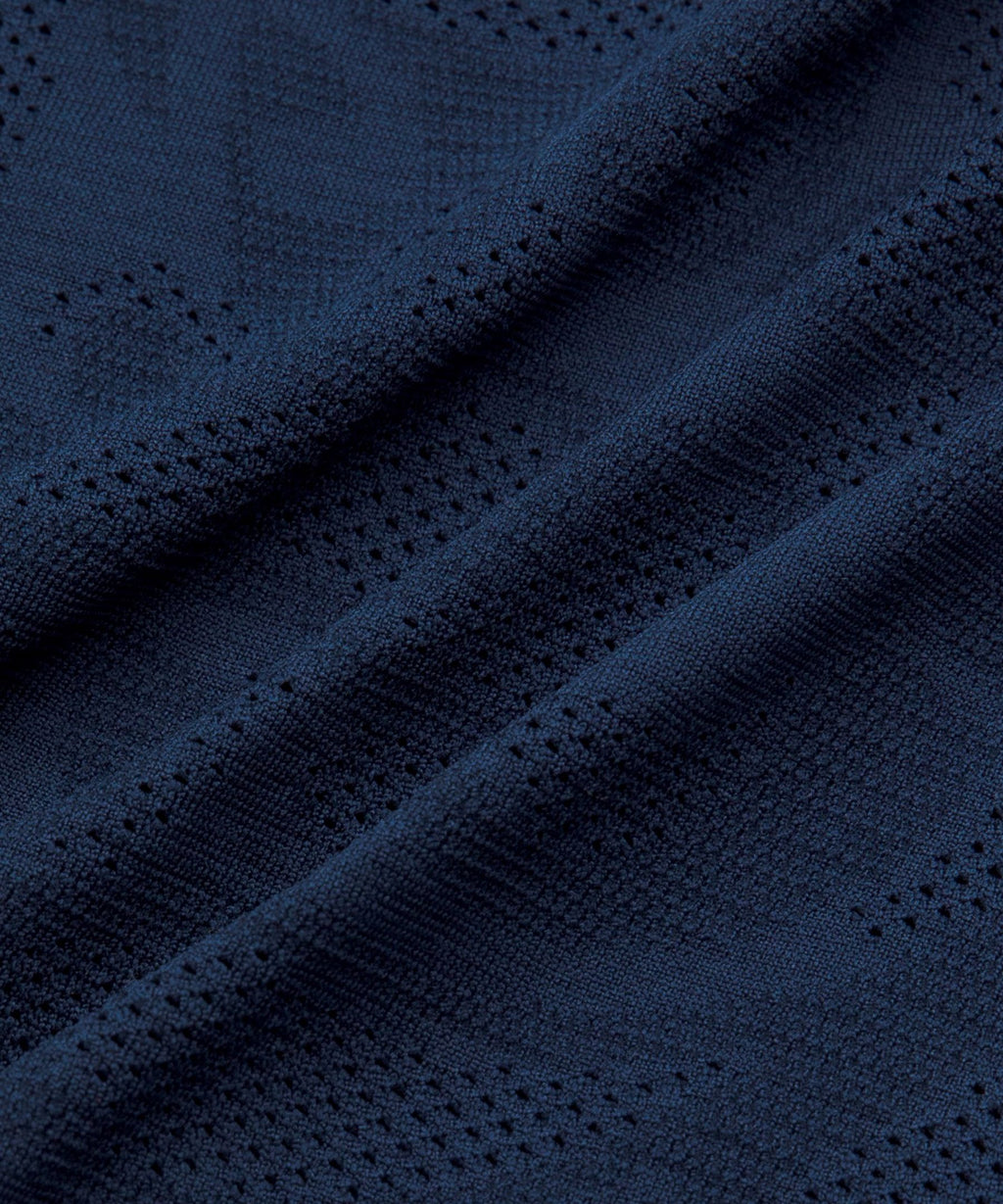 Perforated Paisley Club Blue