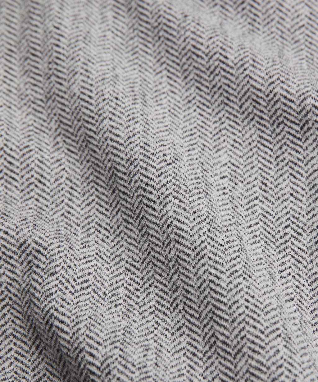 Heathered Herringbone Heathered Black Dove Grey
