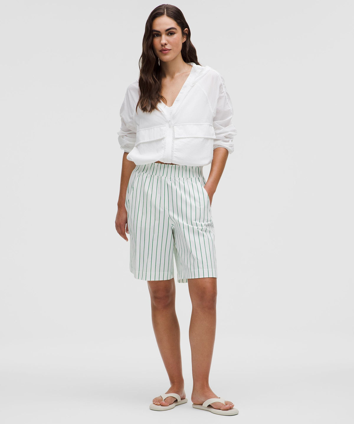 Upright Stripe Max White Raceway Green