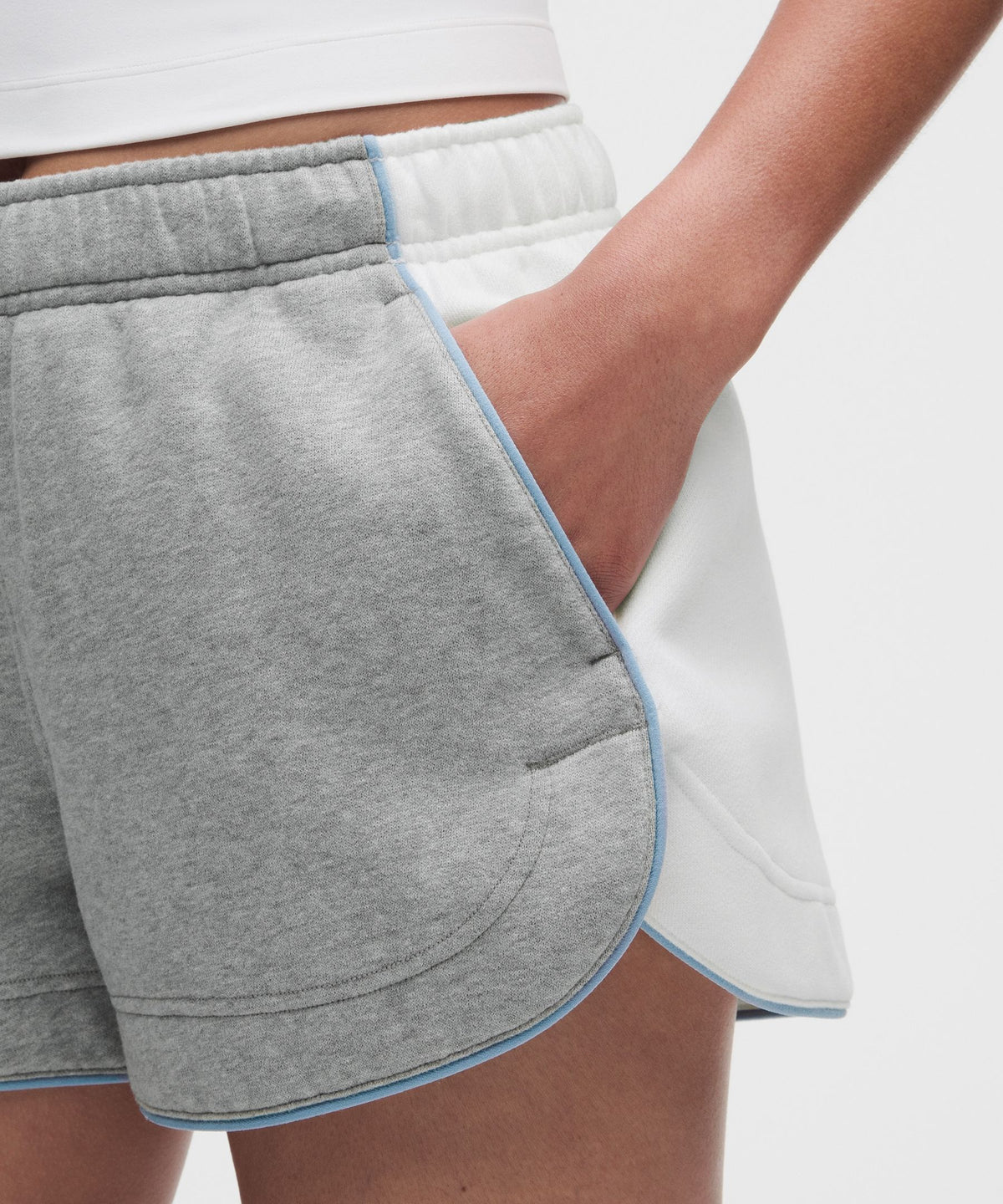 Heathered Core Medium Grey/White/Dreamy Blue