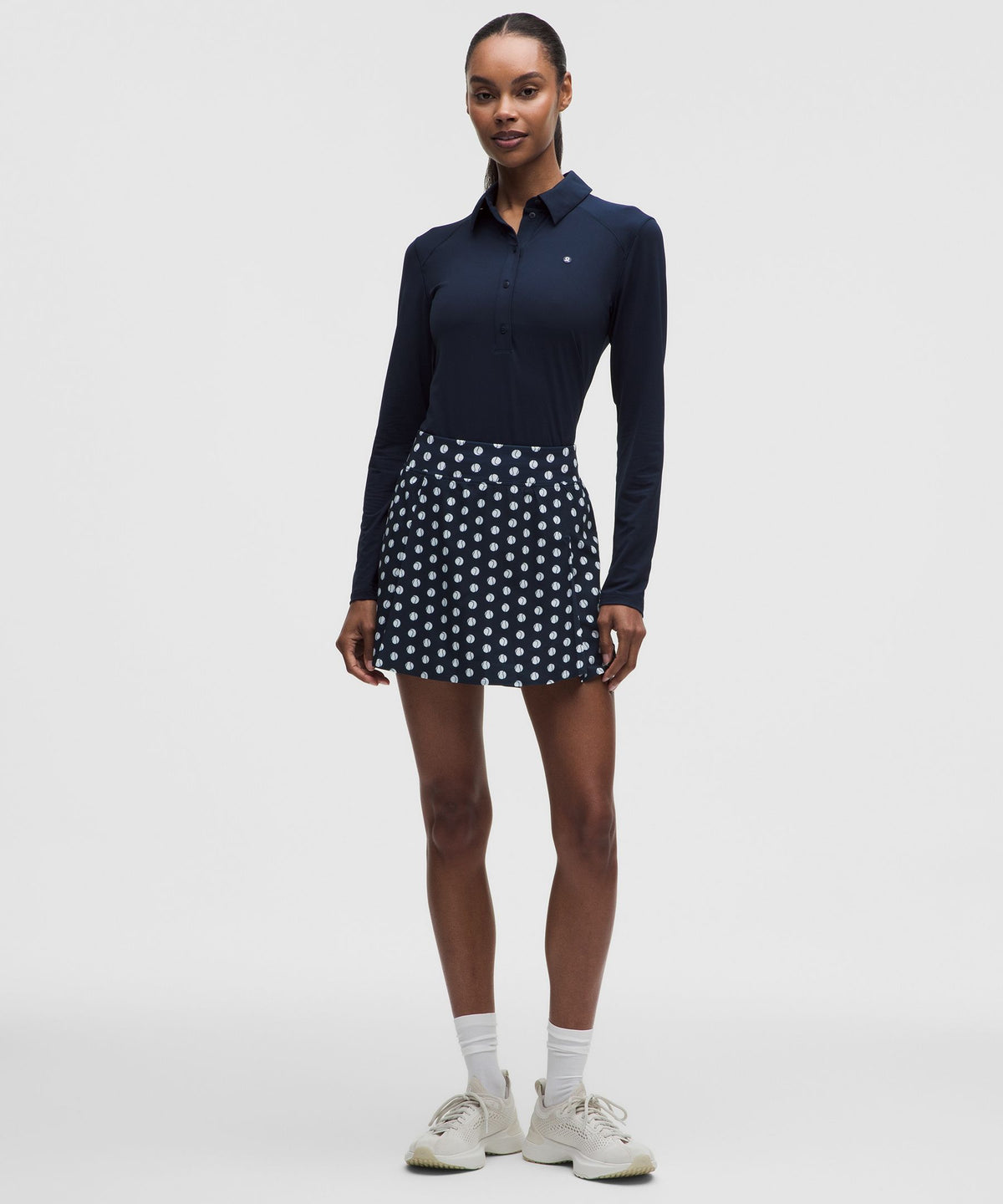 Tennis Ball Polka White Club Blue
